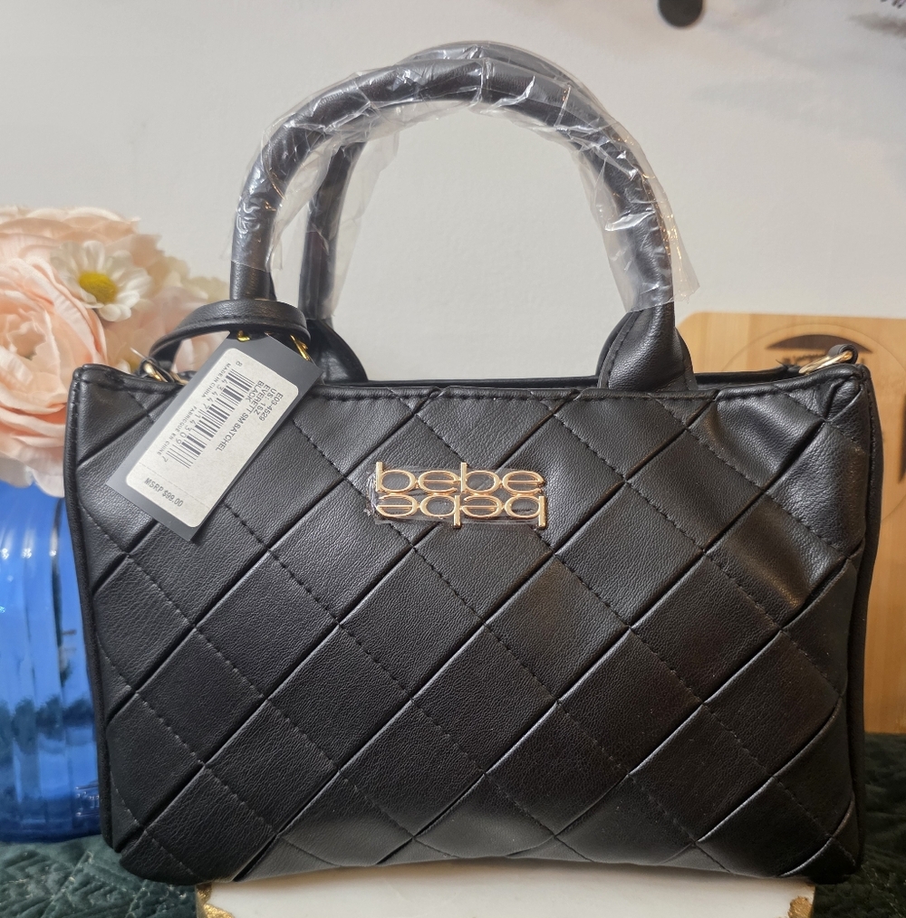 bebe Everett Small Satchel in Black